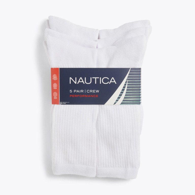 Nautica Atletische Crew , 5-pack Sokken Heren Gekleurd | 15NvDFFt