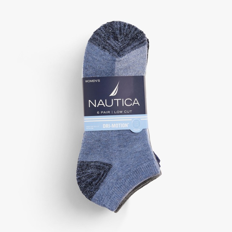 Nautica Atletische Low Cut , 6-pack Sokken Dames Gekleurd | zFsXNTKM