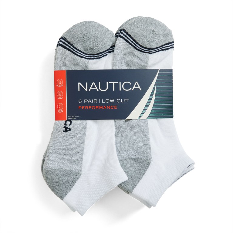 Nautica Atletische Low-cut , 6-pack Sokken Heren Gekleurd | UrzhYo06