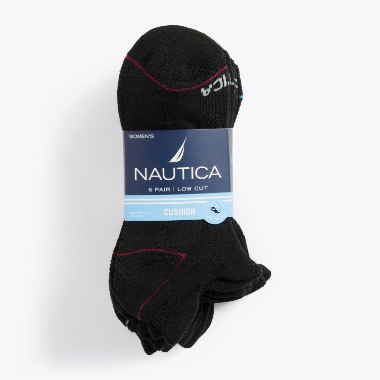 Nautica Atletische Tab Low-cut , 6-pack Sokken Dames Gekleurd | yQXUt8jm