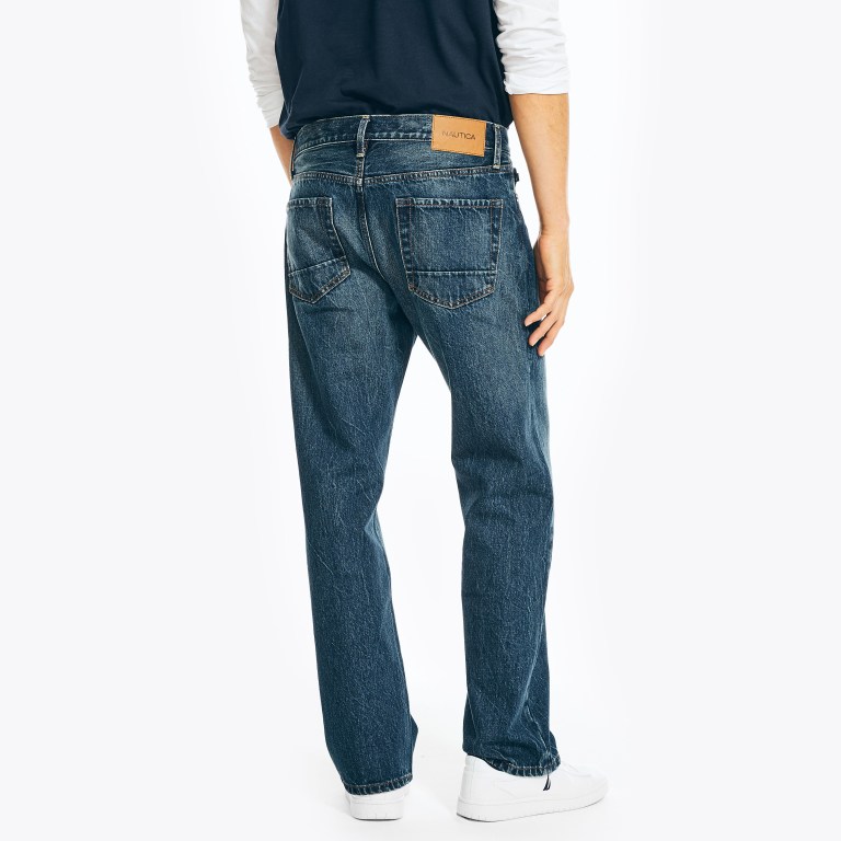 Nautica Authentic Loose Denim Jeans Heren Blauw | ArFgSgtn