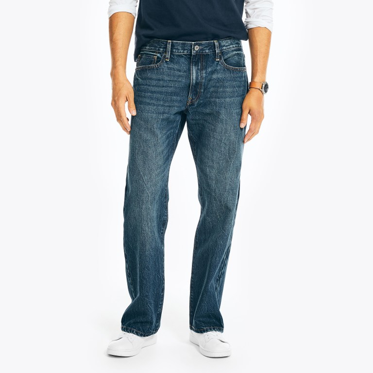 Nautica Authentic Loose Denim Jeans Heren Blauw | ArFgSgtn