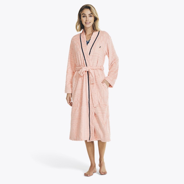 Nautica Cable-knit Robe Sleepwear Dames Bordeaux | ZCqlp3Jr