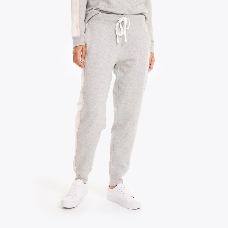 Nautica Colorblock Stretch-fleece Jogger Sweatshirts Dames Zwart | IPNuE51G