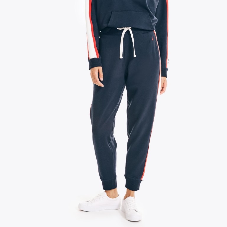 Nautica Colorblock Stretch-fleece Jogger Sweatshirts Dames Blauw | waOcey2S