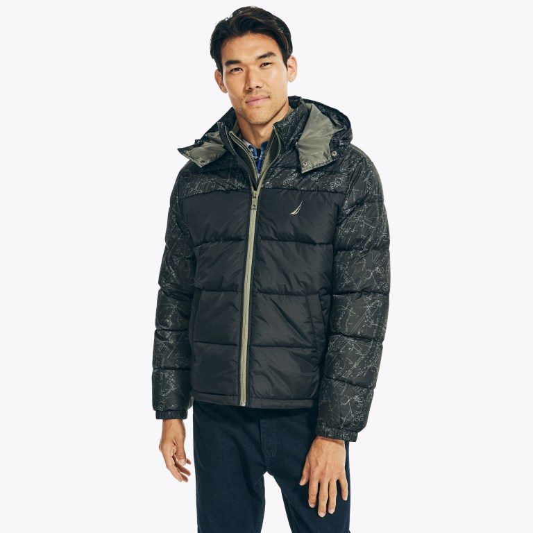 Nautica Colorblock Tempasphere Puffer Jassen Heren Zwart | QsAXHdPD