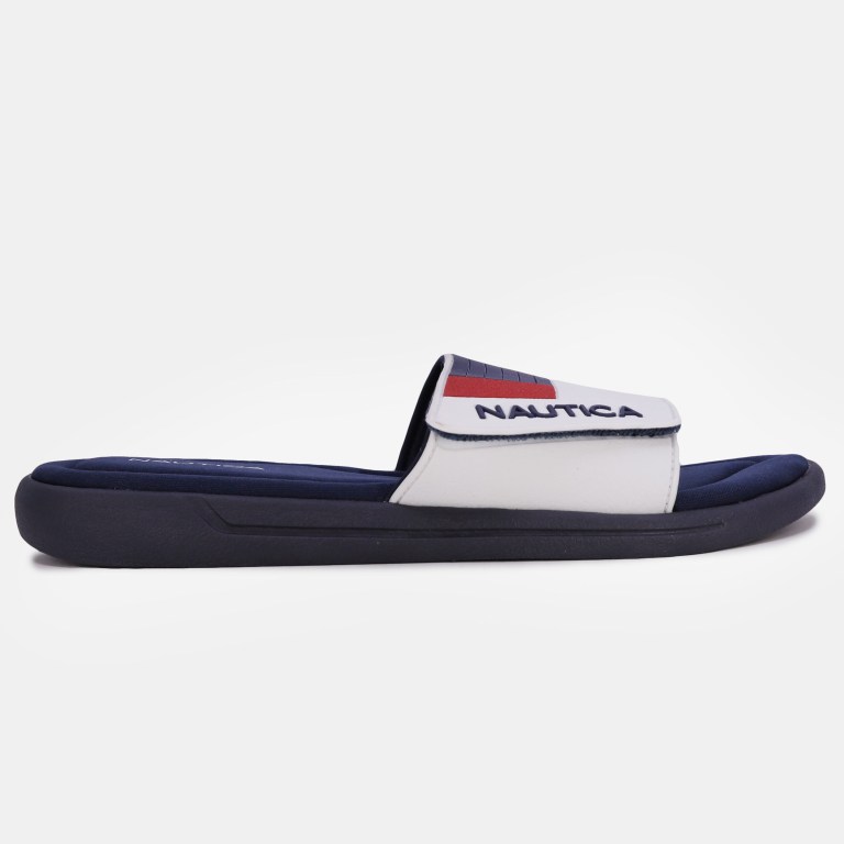 Nautica Embossed Colorblock Badslippers Heren Rood | zpirAdLe