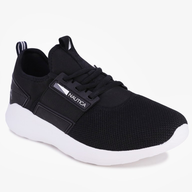 Nautica Embossed Logo Mesh Sneakers Heren Wit Lichtturkoois | nf2jeqDH