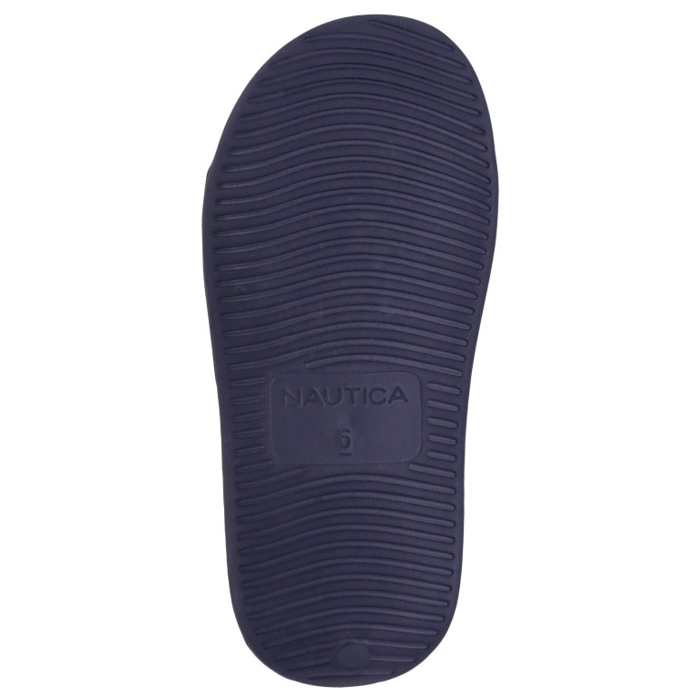 Nautica Embossed Striped Logo Badslippers Dames Donkerblauw | GsZcnQrQ