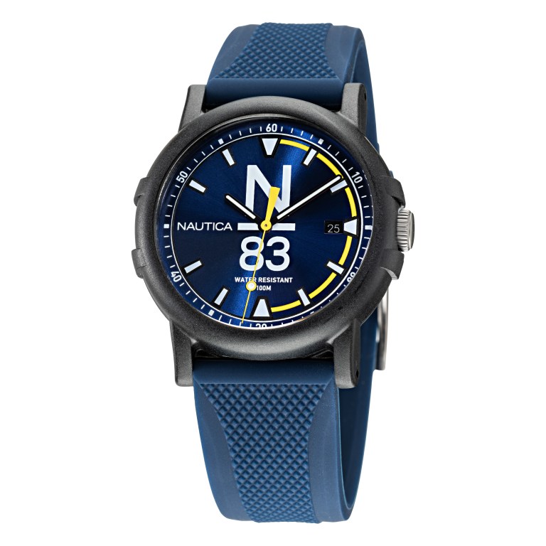 Nautica Es Pujols Textured Siliconen 3-hand Horloge Heren Gekleurd | ueSZJh5z