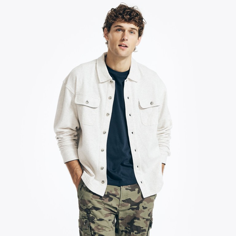 Nautica Fleece Button-up Overhemd Heren Gekleurd | ivsocVKJ