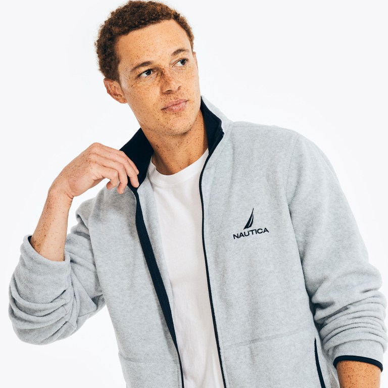 Nautica Full-zip Nautex Fleece Sweatshirts Heren Grijs | dZn1g1ri