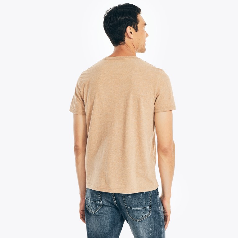 Nautica Heathered Crewneck T-shirts Heren Bruin | nKiqZHsM