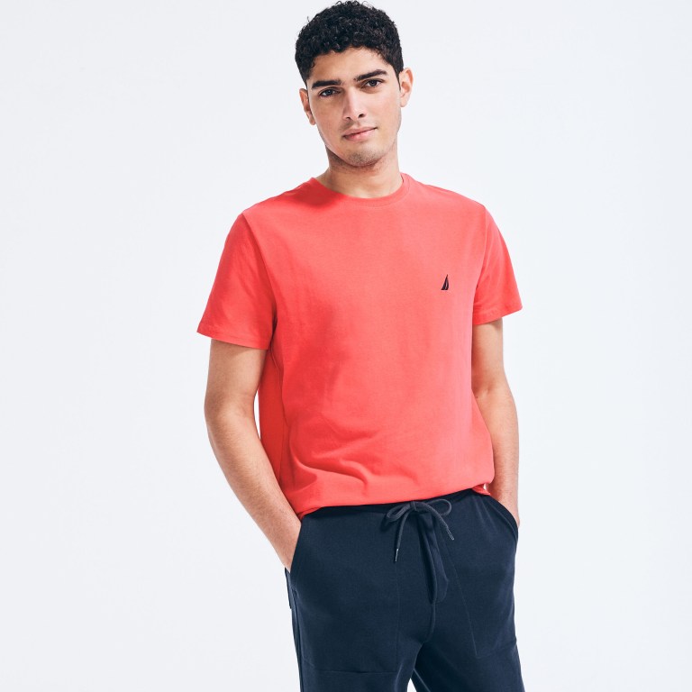 Nautica J-class Crewneck T-shirts Heren Rood | uJRAqd5a