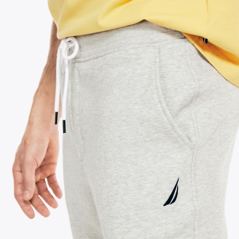 Nautica J-class Fleece Jogger Joggingbroek Heren Grijs | M1SWQF30