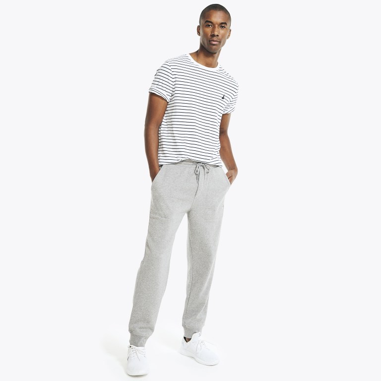 Nautica J-class Fleece Jogger Joggingbroek Heren Grijs | Vb6wRU7E