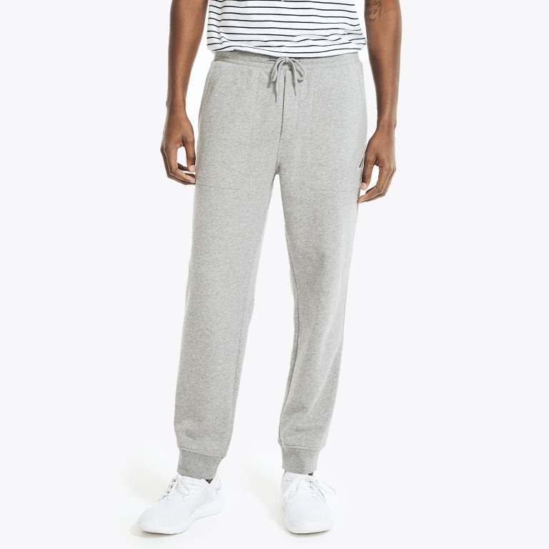 Nautica J-class Fleece Jogger Joggingbroek Heren Grijs | Vb6wRU7E