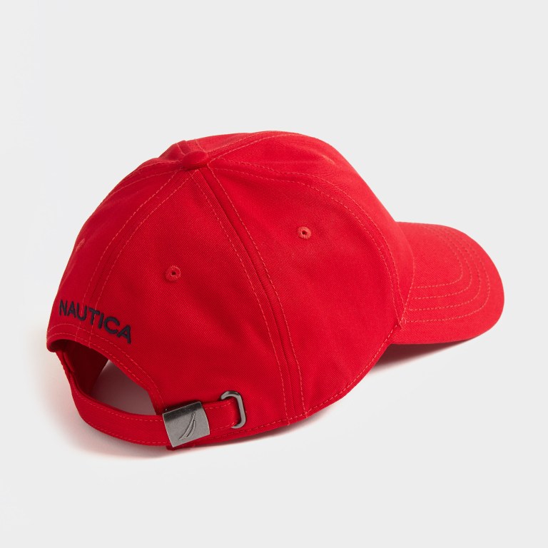 Nautica J-class Logo 6-panel Hoeden Heren Rood | nJgyoDvY