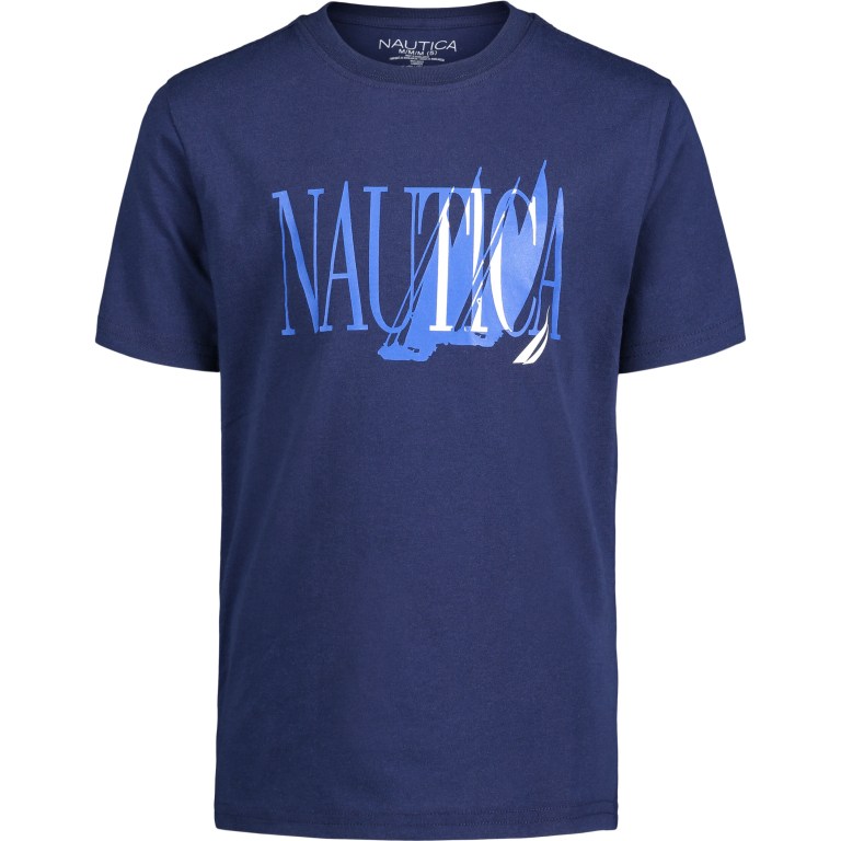 Nautica J-class Logo (8-20) T-shirts Jongens Donkerblauw | ZCf8Qj9N