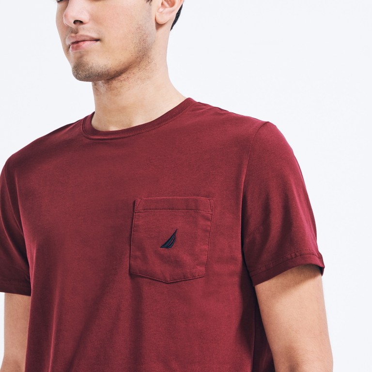 Nautica J-class Pocket T-shirts Heren Rood | 4EXuTZZo