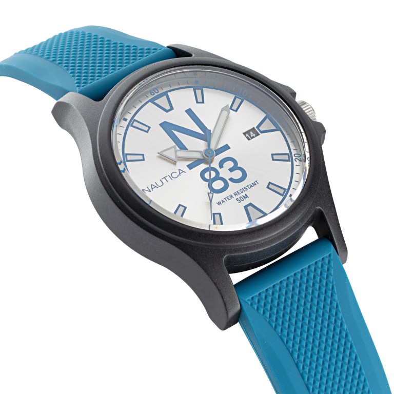 Nautica Java Sea Textured Siliconen 3-hand Horloge Heren Gekleurd | fqzxImrd