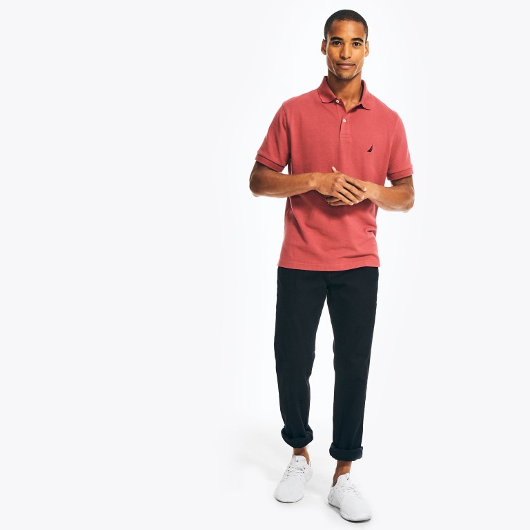 Nautica Klassieke Fit Deck Poloshirt Heren Rood | 8bmdEdAL