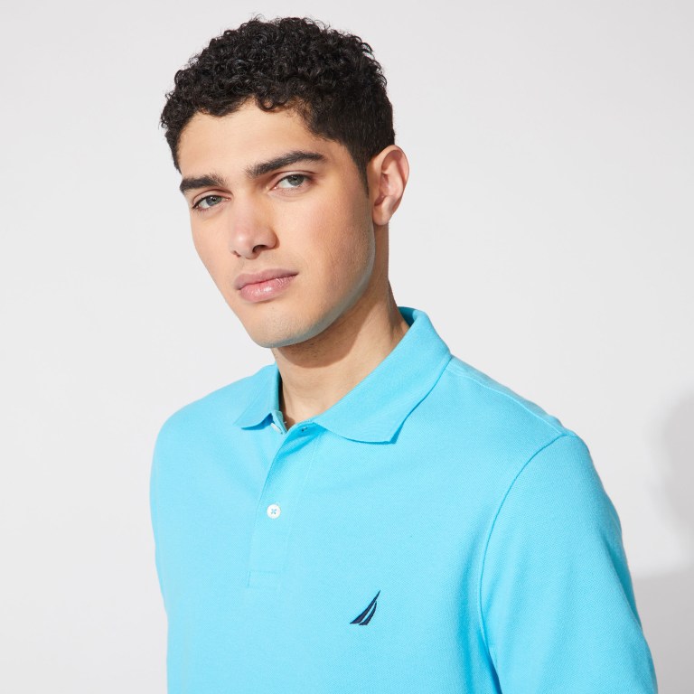 Nautica Klassieke Fit Deck Poloshirt Heren Lichtturquoise Blauw | LjbesMGj