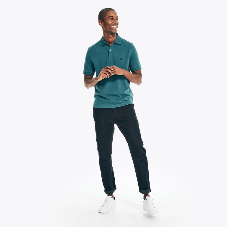 Nautica Klassieke Fit Deck Poloshirt Heren Blauw | NwE6D6sf