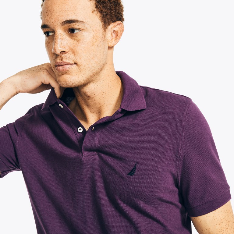 Nautica Klassieke Fit Deck Poloshirt Heren Grijs Paars | gVq5LLn1