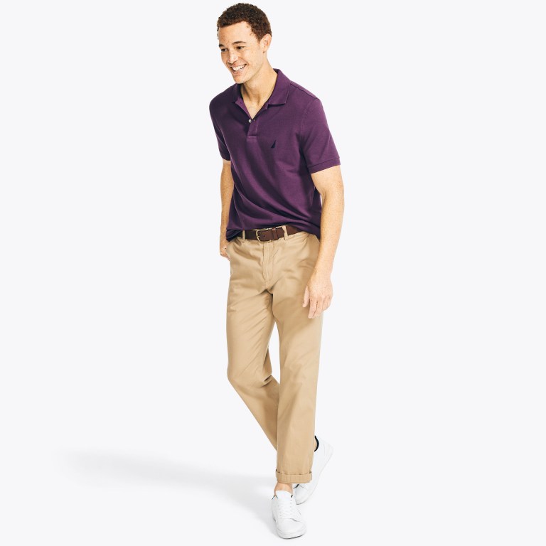 Nautica Klassieke Fit Deck Poloshirt Heren Grijs Paars | gVq5LLn1