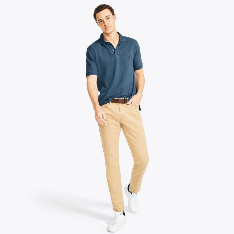 Nautica Klassieke Fit Deck Poloshirt Heren Blauw | htcwCr7y