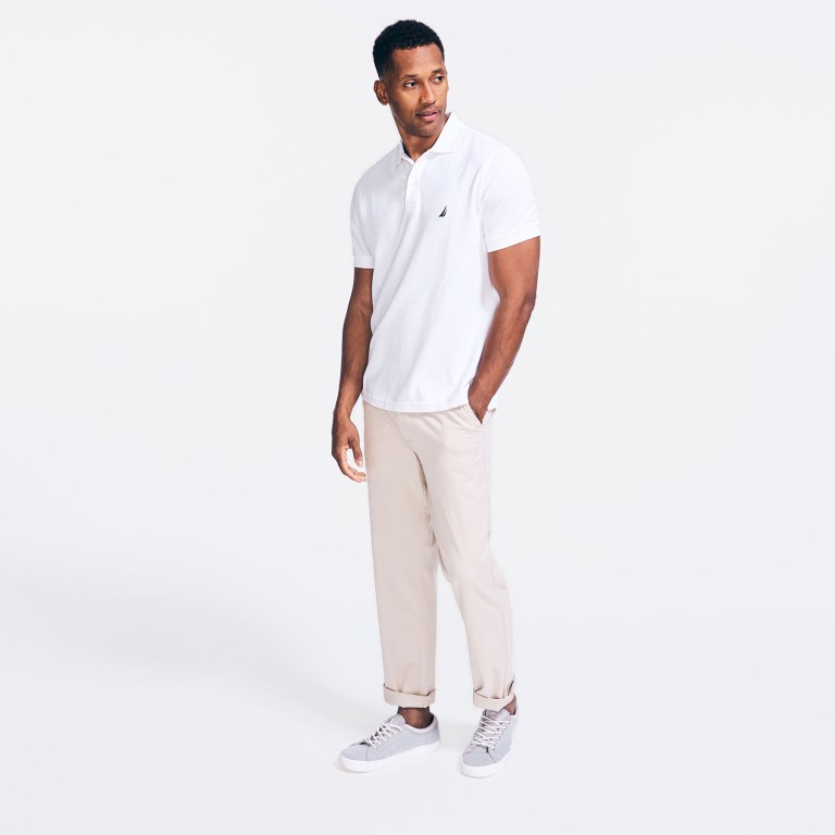 Nautica Klassieke Fit Deck Poloshirt Heren Wit | rW8beul8