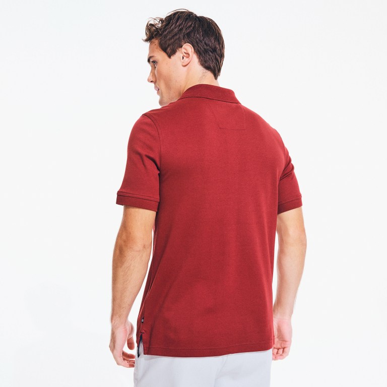 Nautica Klassieke Fit Interlock Poloshirt Heren Rood | 6C6vPJ7c