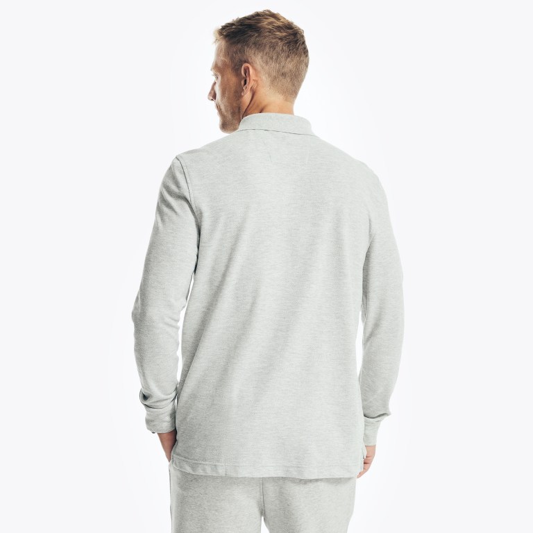 Nautica Klassieke Fit Long-sleeve Deck Poloshirt Heren Grijs | Mo7jsrlD