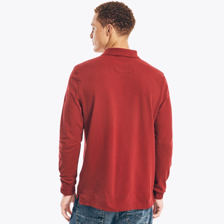 Nautica Klassieke Fit Long-sleeve Deck Poloshirt Heren Rood | tXYXzP1D