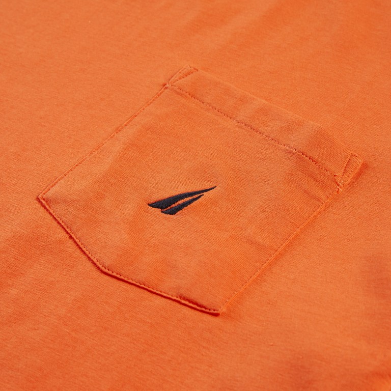 Nautica Klassieke Fit Pocket T-shirts Heren Oranje | gBqewqEe