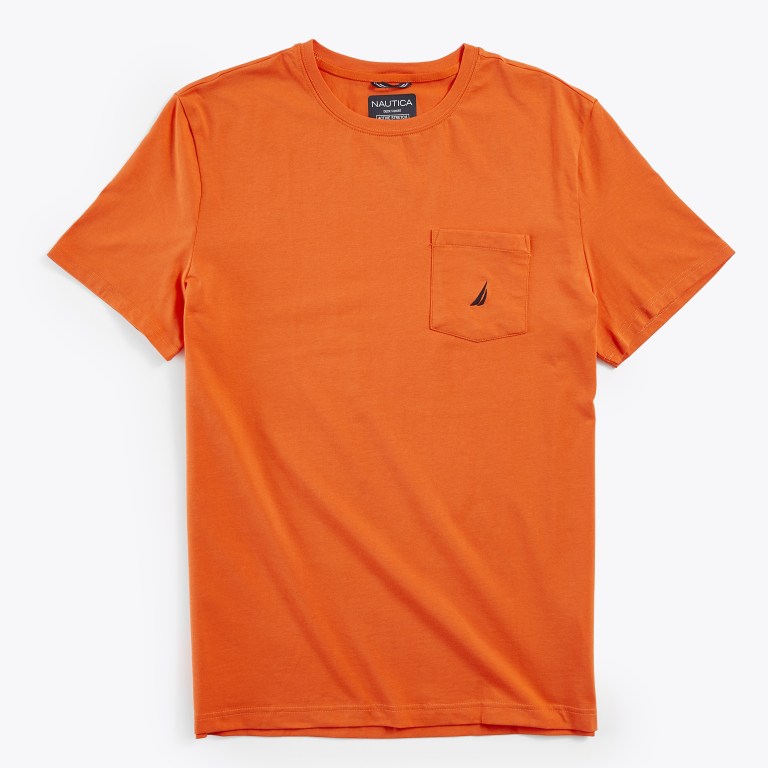 Nautica Klassieke Fit Pocket T-shirts Heren Oranje | gBqewqEe