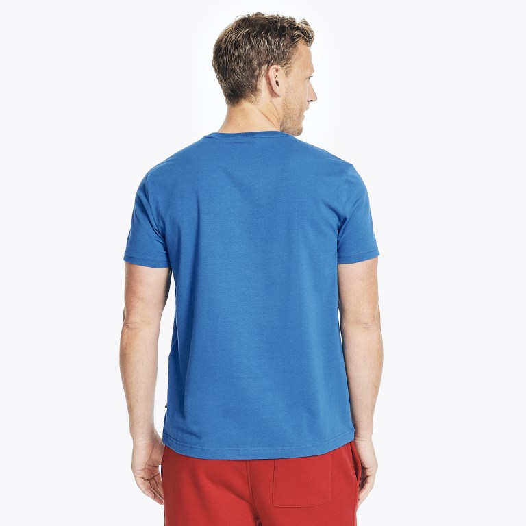 Nautica Klassieke Fit Pocket T-shirts Heren Donkerblauw | s4zTpXRv