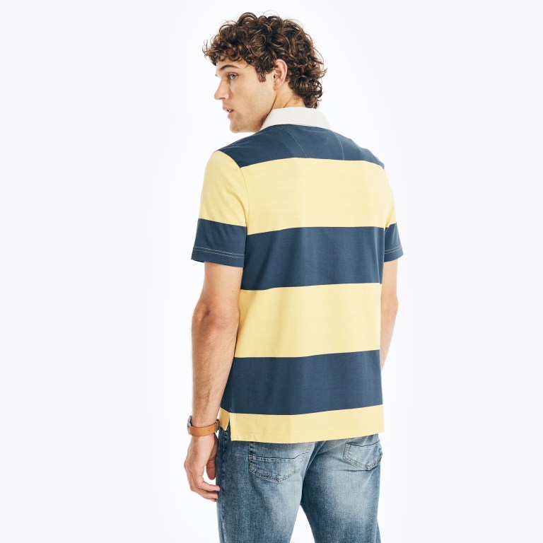 Nautica Klassieke Fit Rugby Striped Poloshirt Heren Geel | YbMXN07P