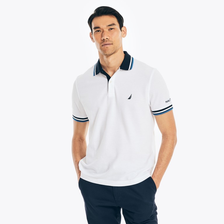 Nautica Klassieke Fit Solid Poloshirt Heren Wit | zcnZt2zJ