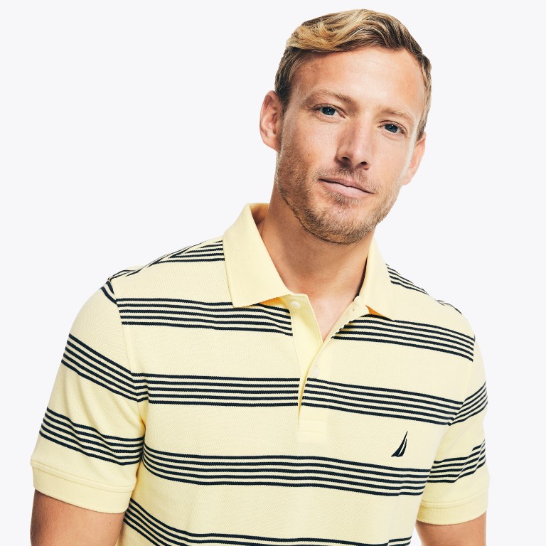 Nautica Klassieke Fit Striped Deck Poloshirt Heren Geel | VGeRVIa5