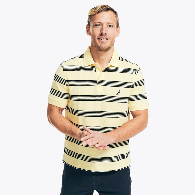 Nautica Klassieke Fit Striped Deck Poloshirt Heren Geel | VGeRVIa5