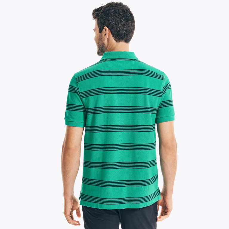 Nautica Klassieke Fit Striped Deck Poloshirt Heren Groen | xkWrIdJp