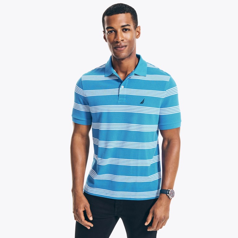 Nautica Klassieke Fit Striped Deck Poloshirt Heren Donkerblauw | zWL2Weey