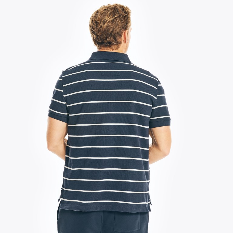 Nautica Klassieke Fit Striped Poloshirt Heren Donkerblauw | 1ygO3zRo