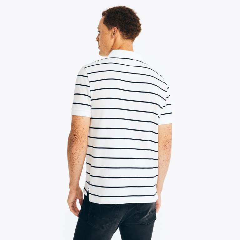 Nautica Klassieke Fit Striped Poloshirt Heren Wit | 6kauaqMk