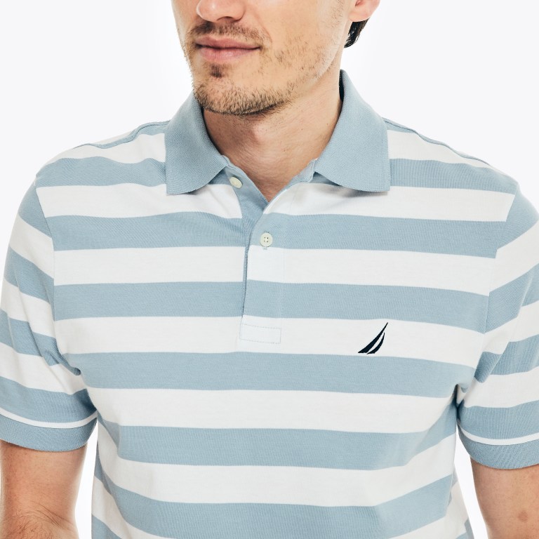 Nautica Klassieke Fit Striped Poloshirt Heren Blauw | HWJBc3US