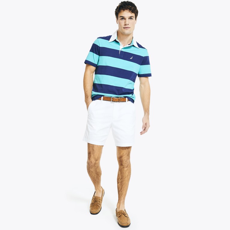 Nautica Klassieke Fit Striped Poloshirt Heren Lichtolijfgroen | lNtjneOX