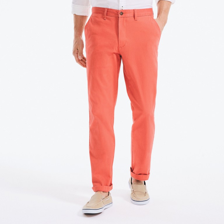 Nautica Klassieke Fit Twill Broek Heren Rood | 2CkIUxmm