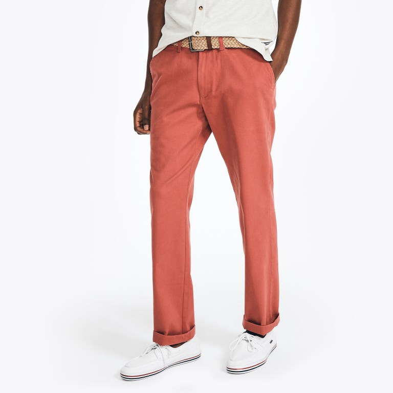 Nautica Klassieke Fit Twill Broek Heren Rood | GP6waG7B